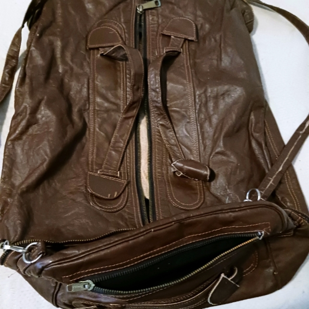 PURE LEATHER DUFFLE BAGS 21 long